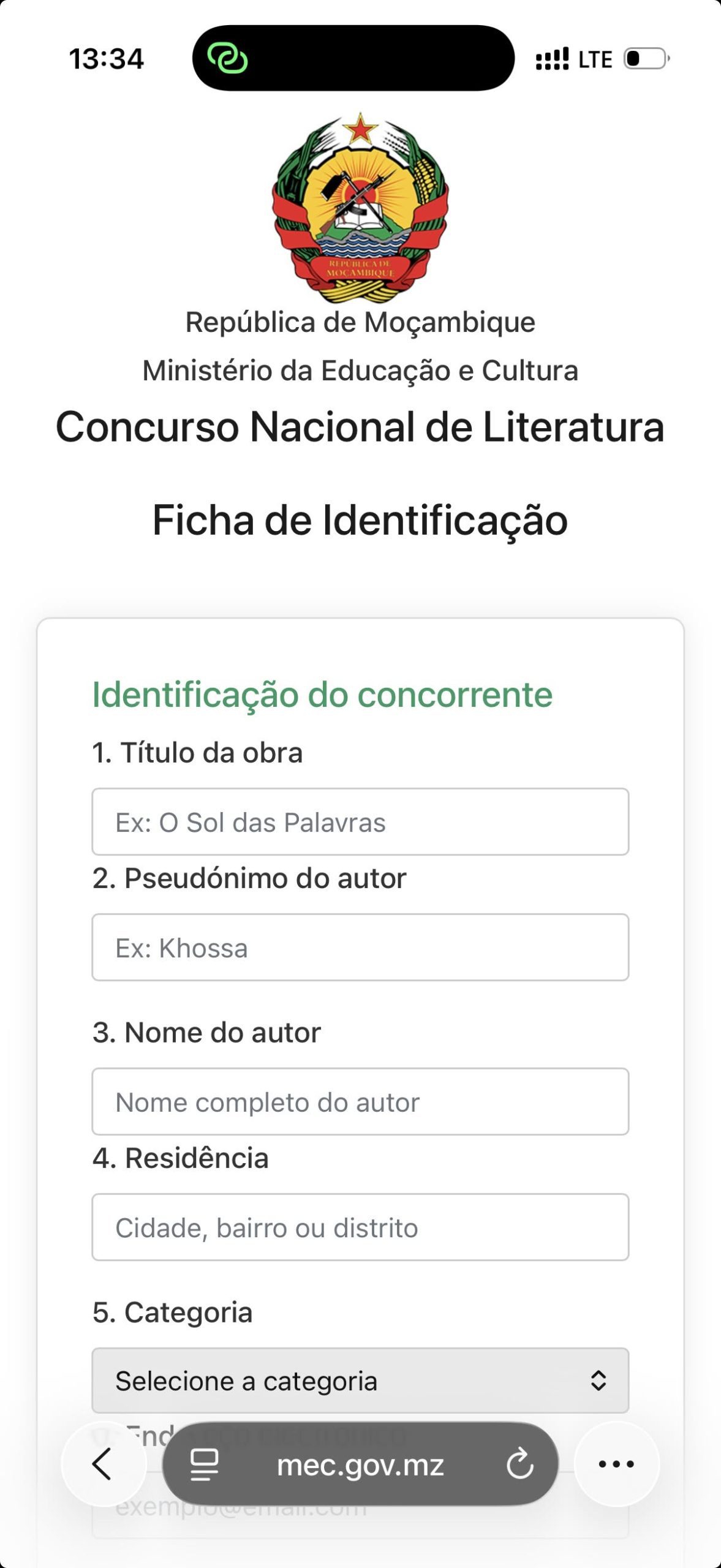 Concurso Nacional de Literatura 2026: inscrições abertas até 11 de Setembro