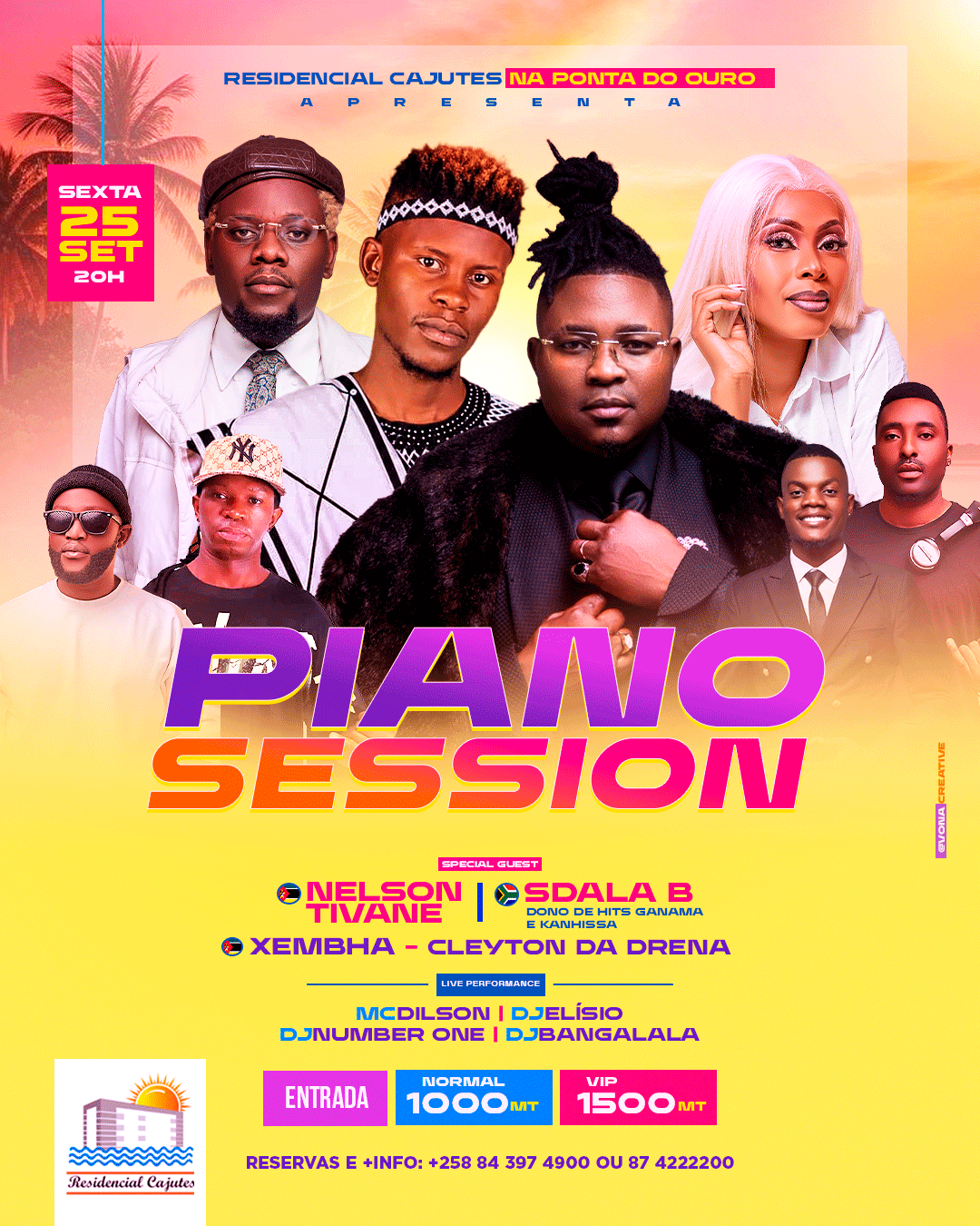 Ponta do Ouro recebe “Piano Session” com Nelson Tivane, Sdala B, Xembha, Cleyton da Drena e vários artistas
