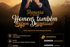“Homens também sofrem depressão?” leva debate sobre saúde mental ao palco em Maputo