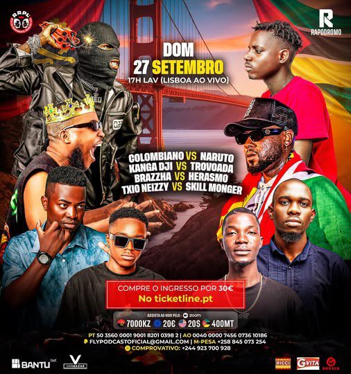 RRPL e Rapódromo levam batalha de rap entre Angola e Moçambique a Lisboa