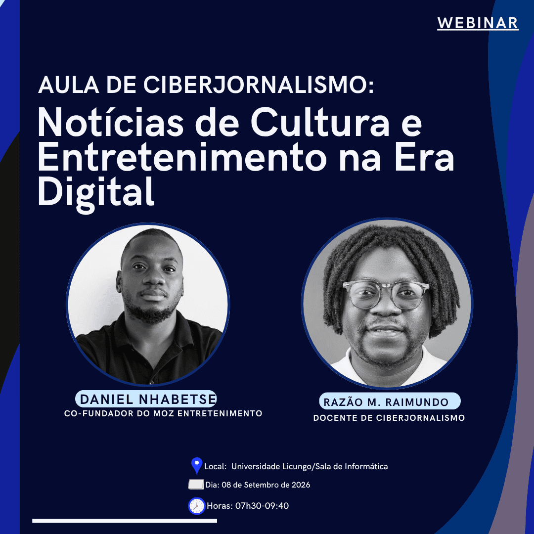 Daniel leva experiência do Moz Entretenimento a Webinar sobre Ciberjornalismo
