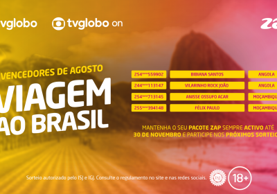 ZAP anuncia primeiros vencedores da campanha “Viagem ao Brasil” em Moçambique e Angola