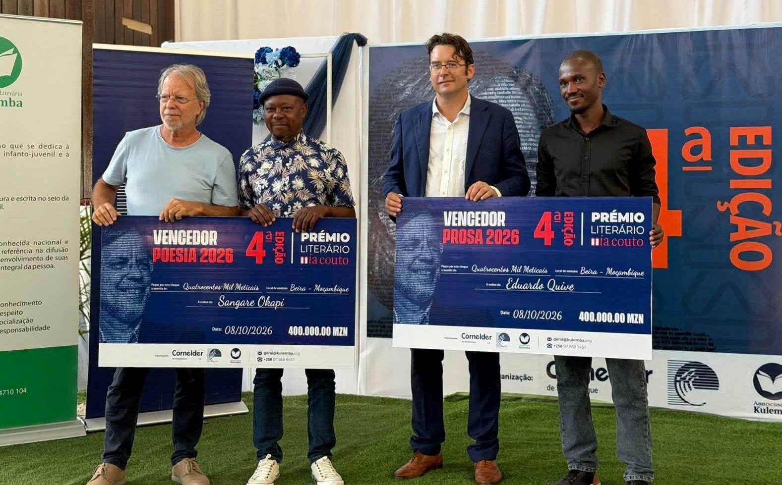 Eduardo Quive e Sangare Okapi vencem Prémio Literário Mia Couto